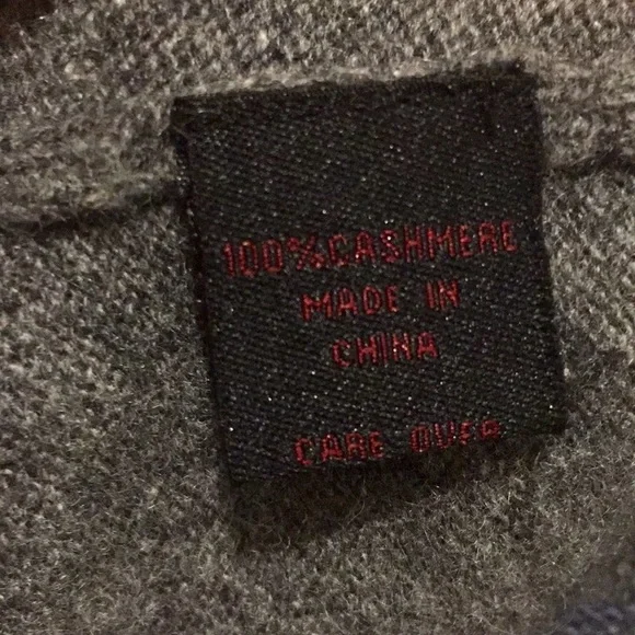 Men’s Gray Lenor Romano 100% Cashmere Sweater Size XXL